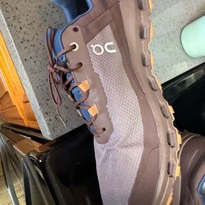 On Men's Athletic Shoes in Brown and Navy